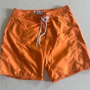 Trunks Surf & Swim Co men's neon orange swim board Shorts trunks size 32